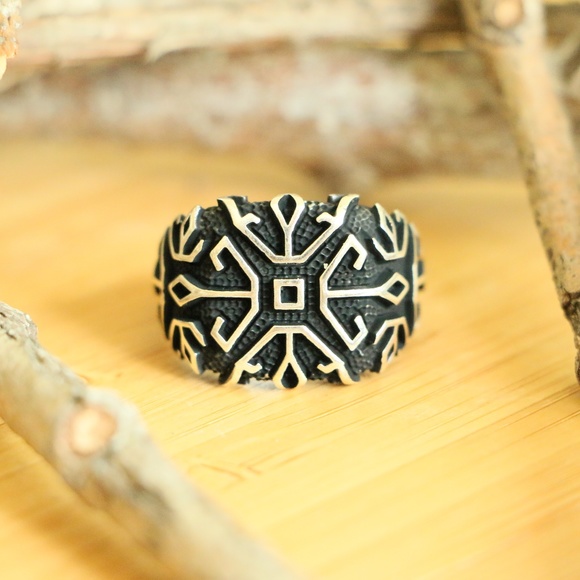 925Sterling Silver Viking Men's Rings Size 10 - Picture 2 of 8